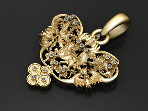 UNIQUE BUTTERFLY SHAPE PENDANT 3D PRINTABLE MODEL Modello di stampa 3D