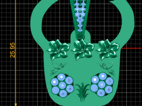 UNIQUE ANIMAL FACE PENDANT 3D PRINTABLE MODEL 3D Print Model
