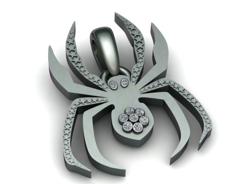 SPIDER ANIMAL PENDANT 3D PRINTABLE MODEL Modelo de impresión 3D