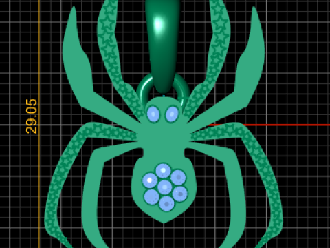 SPIDER ANIMAL PENDANT 3D PRINTABLE MODEL Modelo de impresión 3D