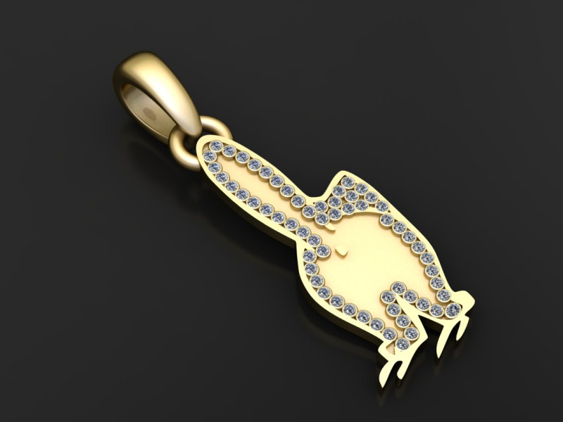 FORK STYLE PENDANT 3D PRINTABLE MODEL 3D 프린트 모델 .c4d .max .obj .3ds .fbx .stl .blend 