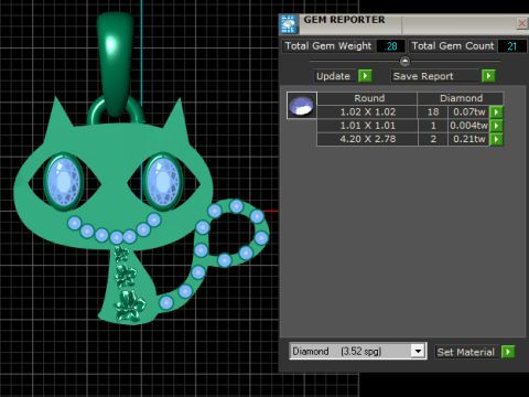 NAUGHTY CAT ANIMAL GOLD PENDANT 3D PRINTABLE MODEL 3D Print Model