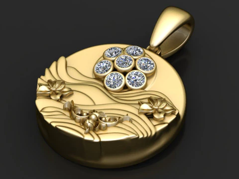 DESERT AREA COIN PENDANT 3D PRINTABLE MODEL 3D Print Model