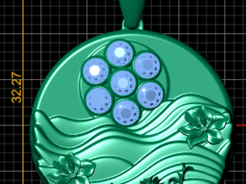 DESERT AREA COIN PENDANT 3D PRINTABLE MODEL 3D Принт Модель