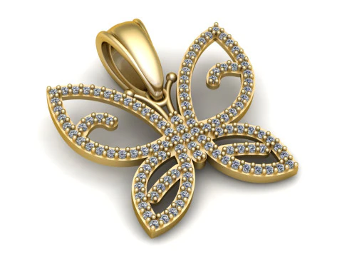 HIP HOP BUTTERFLY STYLE PENDANT 3D PRINTABLE MODEL 3D Print Model