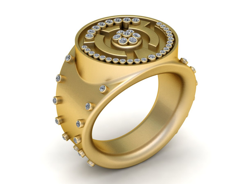 UNIQUE STYLE MEN FASHION RING 3D PRINTABLE MODEL 3D Print Model .c4d .max .obj .3ds .fbx .stl .blend