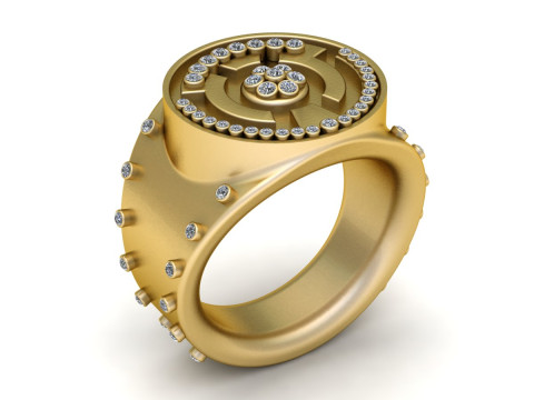 UNIQUE STYLE MEN FASHION RING 3D PRINTABLE MODEL Modello di stampa 3D