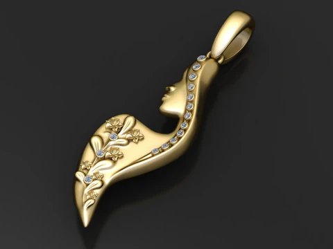 KADIN TASARIM TELKAR KOLYE 3D YAZDIRILABİLİR MODEL 3D Baskı Modeli