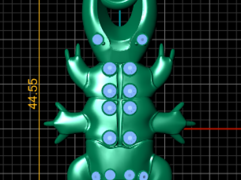 GOLDEN BEETLE INSECT PENDANT 3D PRINTABLE MODEL 3Dプリントモデル