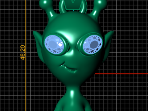BABY ALIEN PENDANT 3D PRINTABLE MODEL 3D Print Model