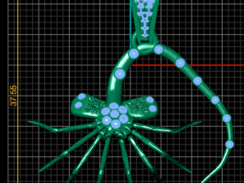 SPIDER ANIMAL DIAMOND PENDANT 3D PRINTABLE MODEL 3D प्रिंट मॉडल
