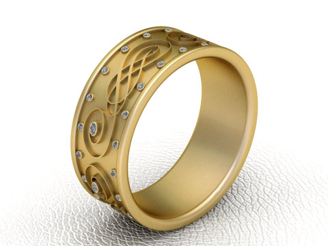 FANCY DESIGN RING 3D PRINTABLE MODEL 3D Print Model