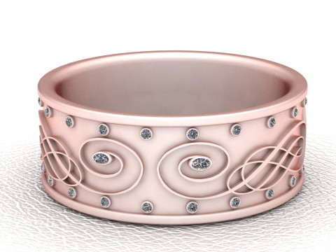 FANCY DESIGN RING 3D PRINTABLE MODEL Modelo de impresión 3D