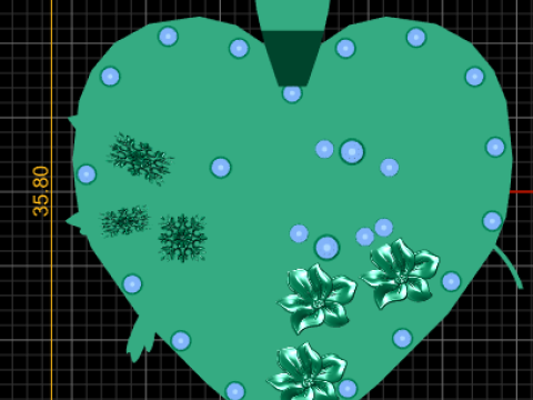 BIRD HEART SHAPE PENDANT 3D PRINTABLE MODEL 3D Print Model