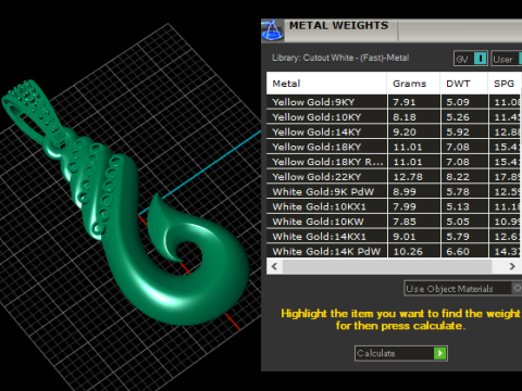 STYLISH FISHHOOK DIAMOND PENDANT 3D PRINTABLE MODEL 3D Принт Модель