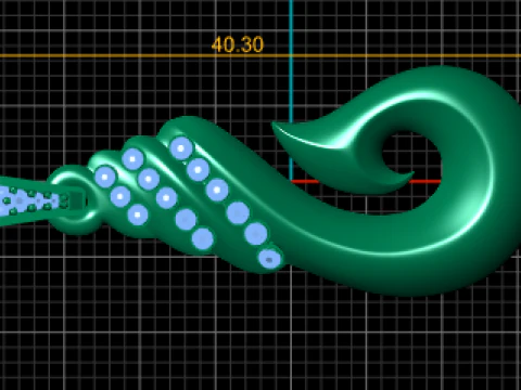 STYLISH FISHHOOK DIAMOND PENDANT 3D PRINTABLE MODEL 3D Print Model