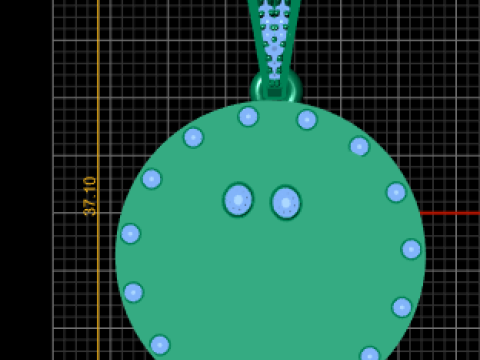 CARTOON CHARACTER COIN GOLD PENDANT 3D PRINTABLE MODEL Modelo de Impressão 3D