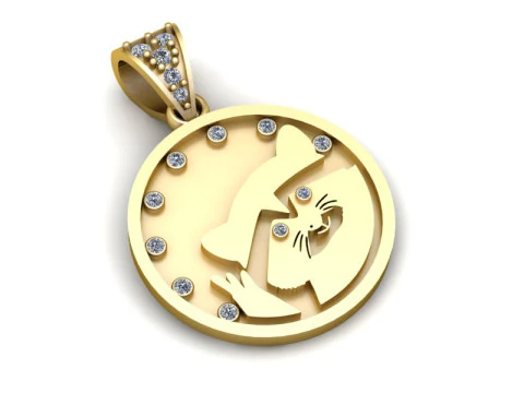 토끼 만화 동전 펜던트 3D 인쇄 가능 모델 3D 프린트 모델