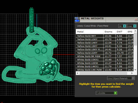 MONKEY ANIMAL GRENADE PENDANT 3D PRINTABLE MODEL Modèles 3D en vedette