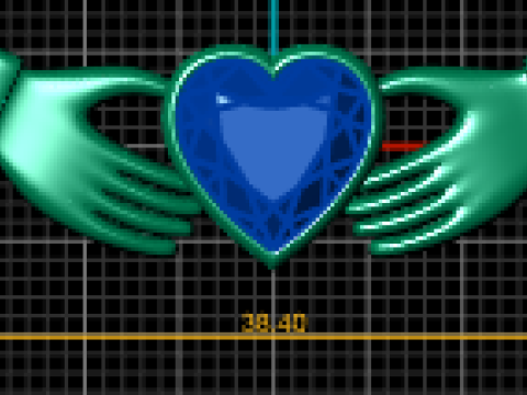 HUMAN HANDS AND HEART PENDANT 3D PRINTABLE MODEL 3D Print Model