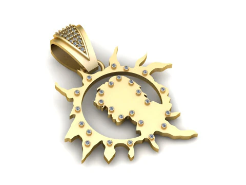 PENDENTE STILE RAGAZZO E SOLE MODELLO STAMPABILE 3D Modello di stampa 3D