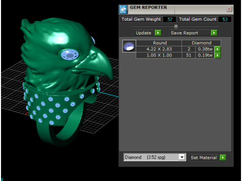 EAGLE BIRD FACE RING 3D PRINTABLE MODEL Modèles 3D en vedette
