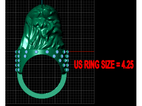 EAGLE BIRD FACE RING 3D PRINTABLE MODEL Modèles 3D en vedette