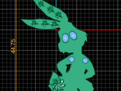 BUNNY RABBIT CHARACTER PENDANT 3D PRINTABLE MODEL 3D Принт Модель