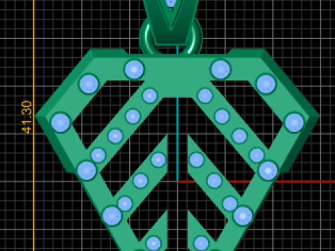 UNIQUE DIAMOND SHAPE PENDANT 3D PRINTABLE MODEL 3D-Druckmodell