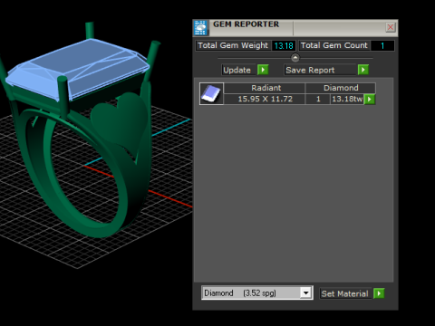HEART DESIGN EMERALD RING 3D PRINTABLE MODEL 3D Baskı Modeli