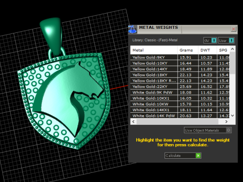 HORSE FACE DESIGN SHEILD PENDANT 3D PRINTABLE MODEL 3D-Druckmodell