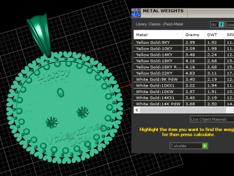 HAPPY VALENTINE DAY COIN PENDANT 3D PRINTABLE MODEL 3D Print Model