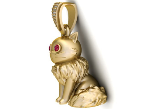 Cute cat PENDANT 3D PRINTABLE MODEL 3Dプリントモデル
