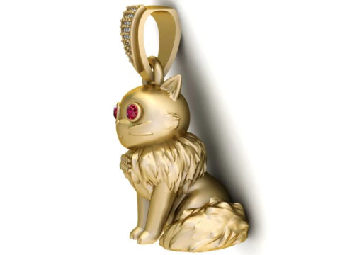 Cute cat PENDANT 3D PRINTABLE MODEL 3D Print Model