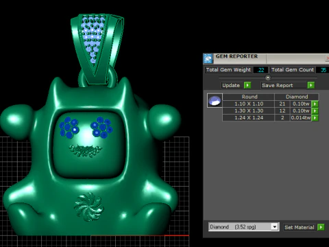 CLUSTER PENDANT 3D PRINTABLE MODEL 3D Print Model