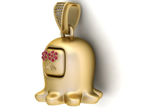 Unique Fine Bear PENDANT 3D PRINTABLE MODEL Model do druku 3D
