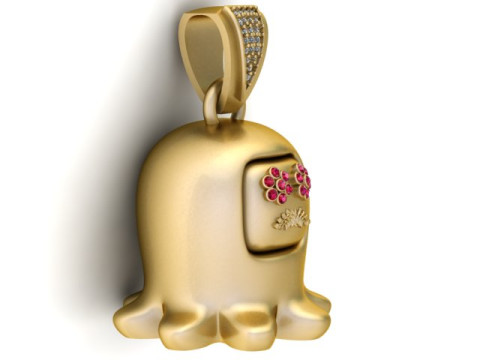 Unique Fine Bear PENDANT 3D PRINTABLE MODEL 3Dプリントモデル