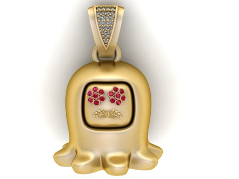 Unique Fine Bear PENDANT 3D PRINTABLE MODEL 3Dプリントモデル