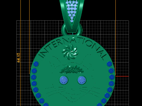 Cat coin PENDANT 3D PRINTABLE MODEL 3D Print Model