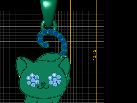 Happy cat PANDANT 3D PRINTABLE MODEL 3D-Druckmodell