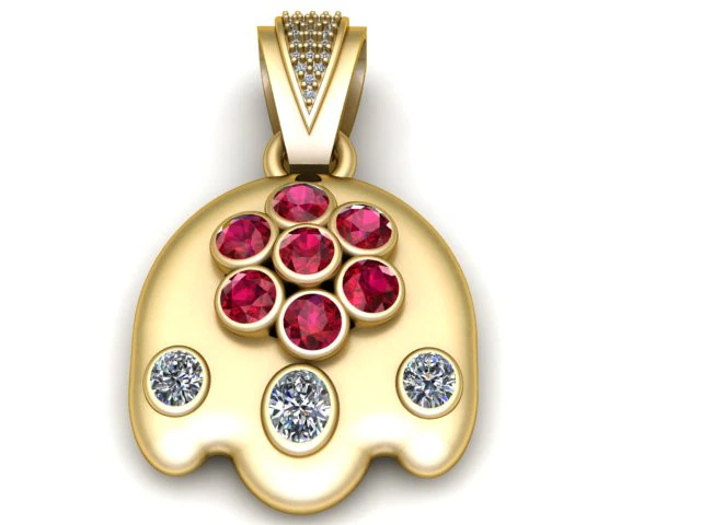 LAKSHMI PENDANT 3D PRINTABLE MODEL 3D Print Model .c4d .max .obj .3ds .fbx .stl .blend 