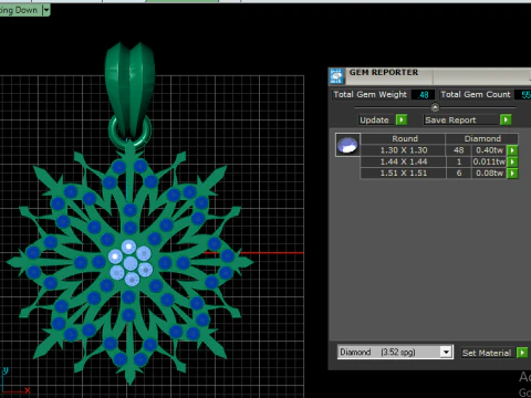ELEGANT STYLE DIAMOND PENDANT 3D PRINTABLE MODEL 3D Print Model