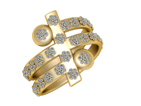 STYLISH DIAMOND RING 3D PRINTABLE MODEL 3D-printmodel