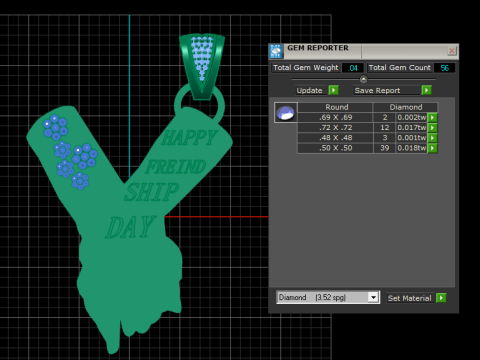 HAPPY FRIENDSHIP DAY PENDANT 3D PRINTABLE MODEL 3D Druckmodell