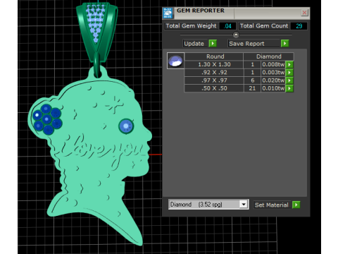I LOVE U WORD FACE PENDANT 3D PRINTABLE MODEL Modelo de Impressão 3D