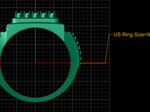 ELEGANT HIP HOP RING 3D PRINTABLE MODEL 3D Print Model
