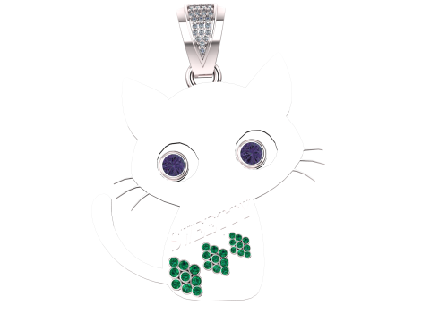 SWEETTY CAT ANIMAL PENDANT 3D PRINTABLE MODEL 3D-Druckmodell