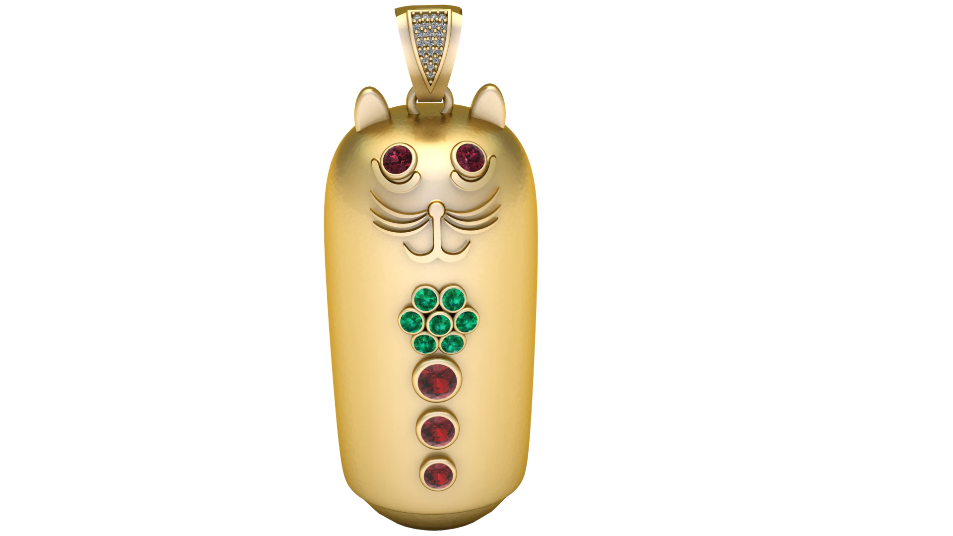 UNIQUE SHAPE CAT PENDANT 3D PRINTABLE MODEL 3D Print Model .c4d .max .obj .3ds .fbx .stl .blend 
