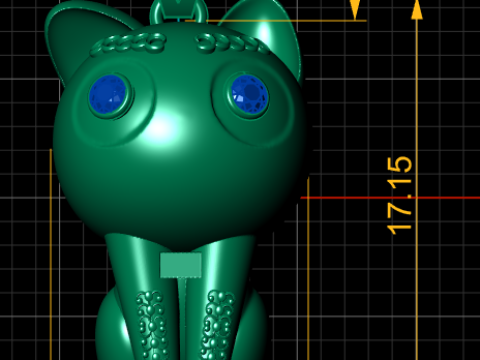 LUXURY GOLD CAT PENDANT 3D PRINTABLE MODEL Modèles 3D en vedette