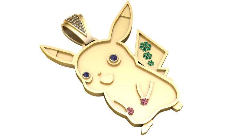 POKEMON CHARACTER PENDANT 3D PRINTABLE MODEL 3Dプリントモデル .c4d .max .obj .3ds .fbx .stl .blend 
